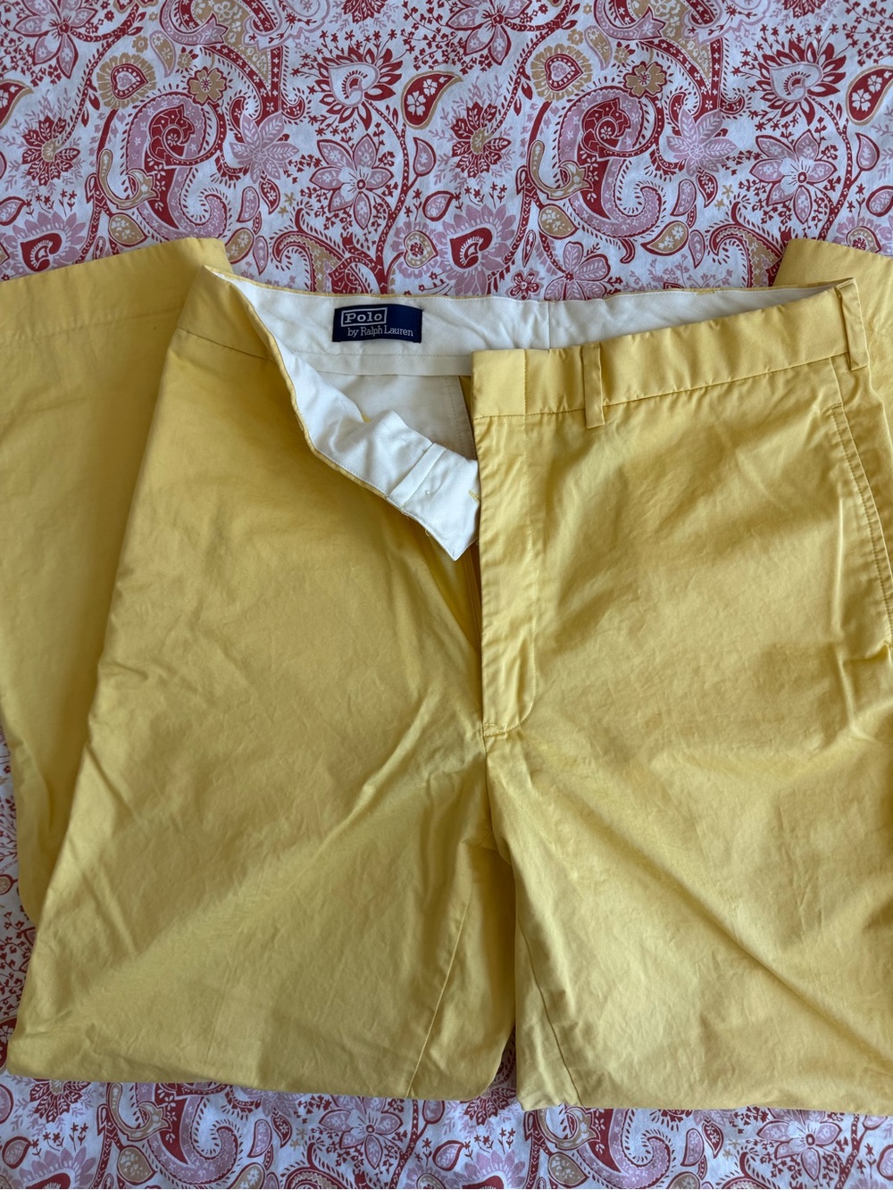 Ralph Lauren Yellow Men's Cotton classic vintage Pants